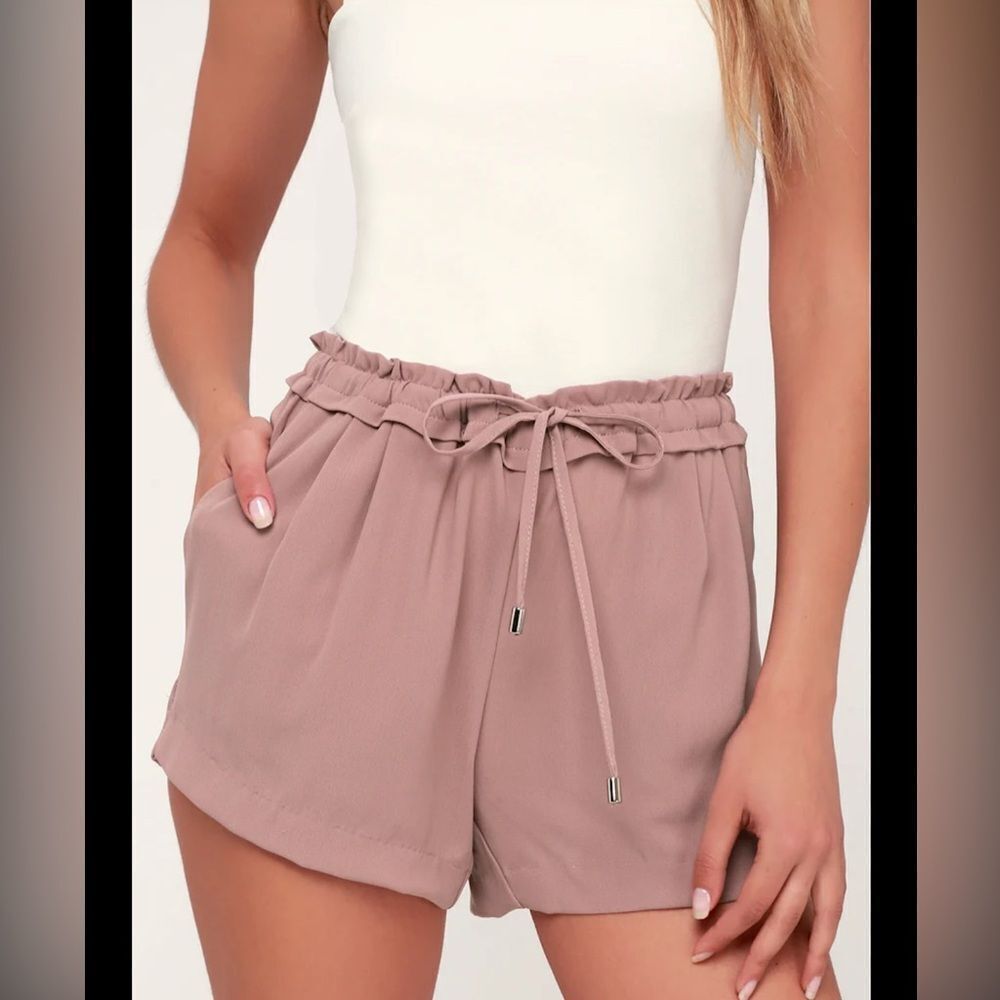 Lulus Jest Mauve Drawstring Shorts- Size Small